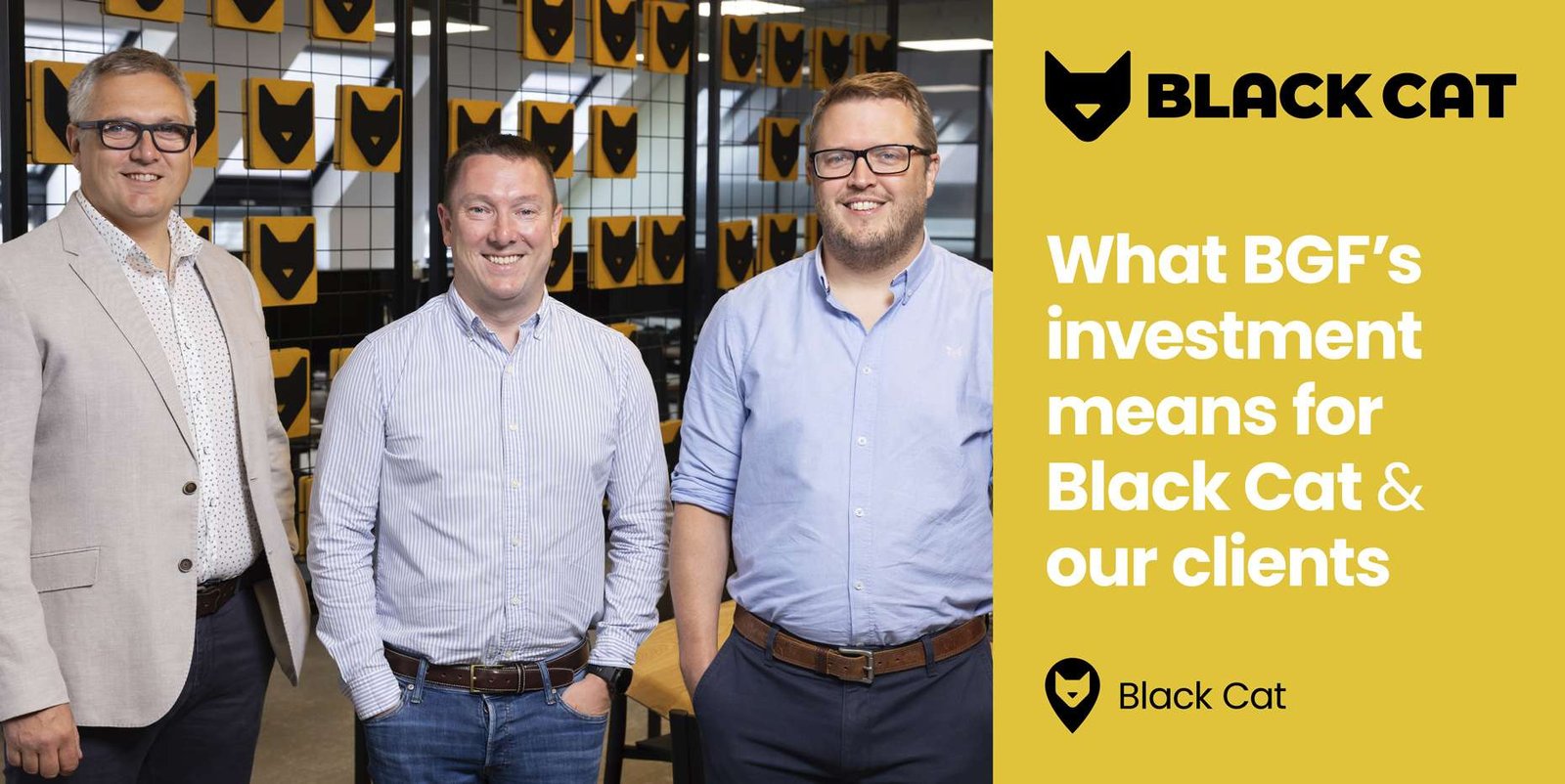 Black Cat Founders Stephen Barnes, James Dyson and Ben Golby